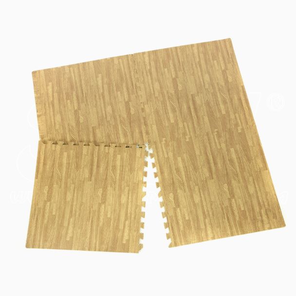Tappeto Puzzle Eva Effetto Legno tappetino gioco palestra casa set 60x60 8pcs 2.88 mq sp.1cm 