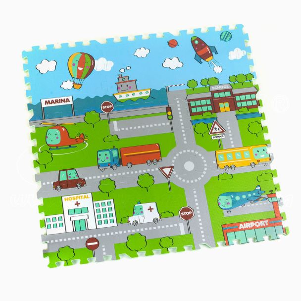 Tapete Puzzle Eva Mapa Tapetinho Jogo infantil conjunto 30x30 1cm 9pcs TOP 