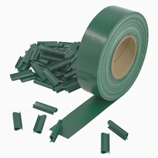 Fascia frangivista in PVC 4.6cm x 50mt Verde +100clips  rete recinzione oscurante privacy giardino UV resistant