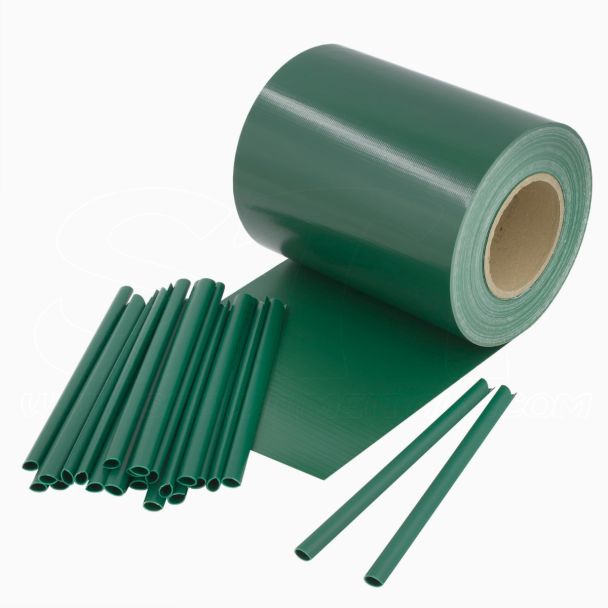 Fascia frangivista in PVC 19cm x 35mt Verde +25clips  rete recinzione oscurante privacy giardino UV resistant