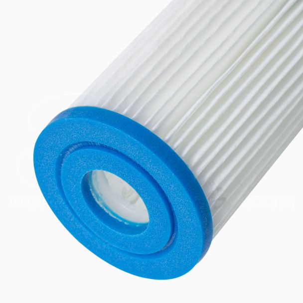 Filtro 5” 2.5” Poliestere Plissettato 10 Micron Cartuccia Pieghettata Filtraggio Acqua