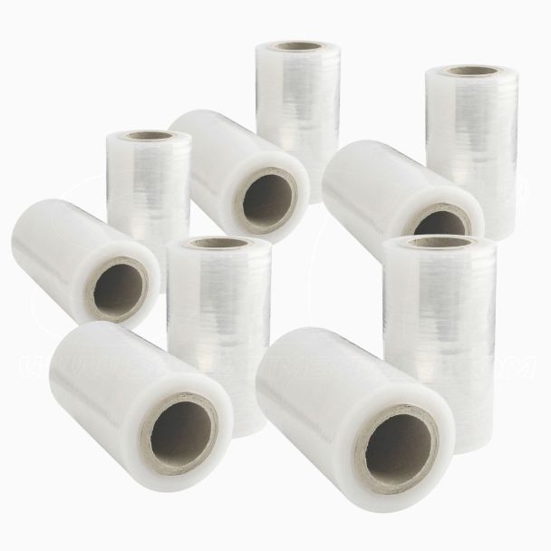 Rotolo film estensibile Mini manuale H125mm 300g 23my-micron Trasparente 10 pezzi