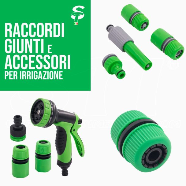 Raccordi Giunti Adattatori accessori spruzzo irrigazione giardinaggio