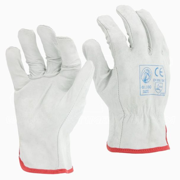STI Guanto Fiore Vitello Bianco Orlato Ottima Resistenza 7 S 1 Paio