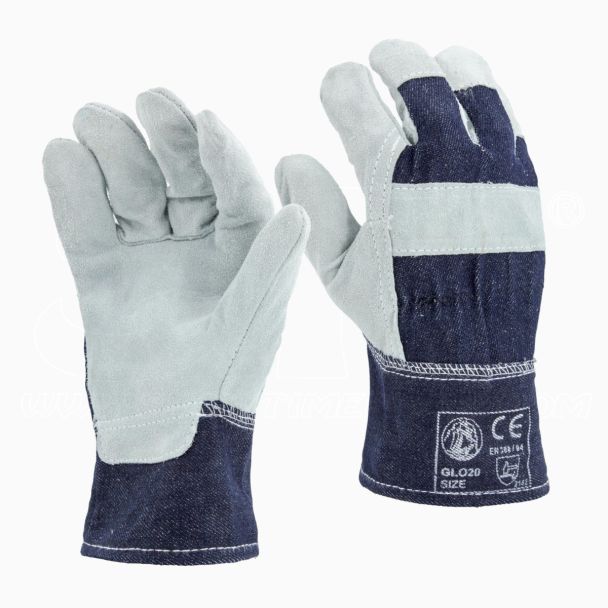 STI Guanti Crosta Bovino e Cotone Antinfortunistica lavoro meccanica 11 XXL 1 Paio