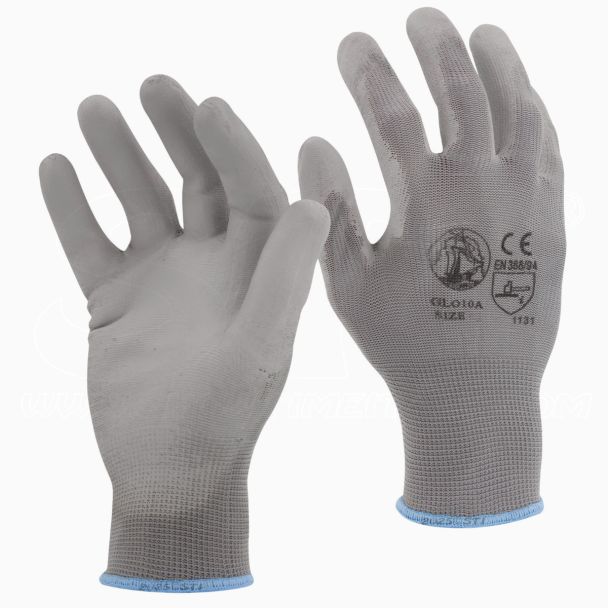 STI Guanti da lavoro Spalmati in PU poliuretano Grigio 11 XXL 1 Paio