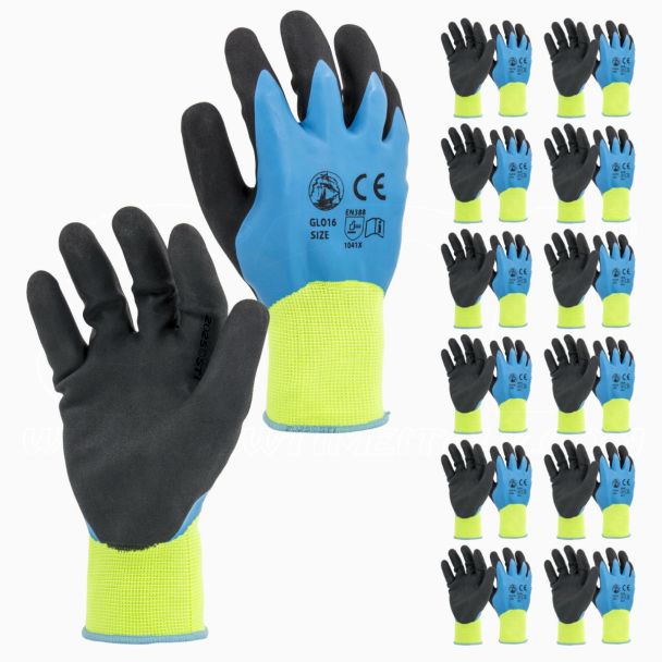 STI Guanti Impermeabili con palmo spalmato in lattice antiscivolo 10 XL ( Pacco da 12pz )