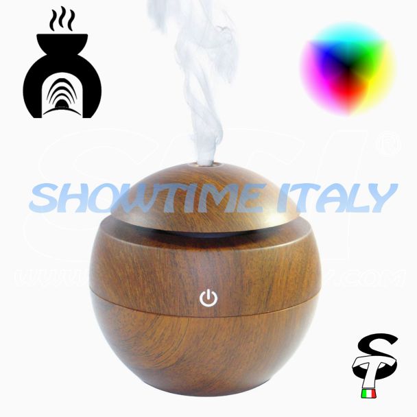 Huggy Diffusore di Aromi Aroma LED Legno Silicone Oli essenziali Cromoterapia