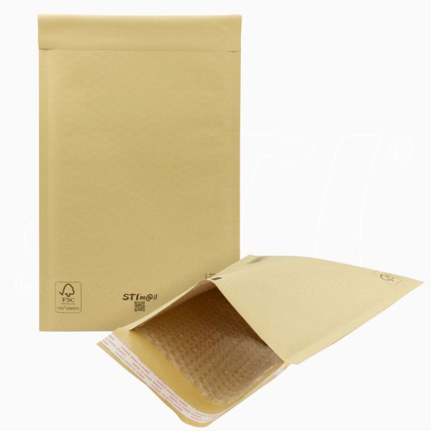Buste Postali Imbottite Ecologiche 100pz 216x368mm (interno) chiusura adesiva. Buste spedizione con protezione oggetti documenti STIm@il
