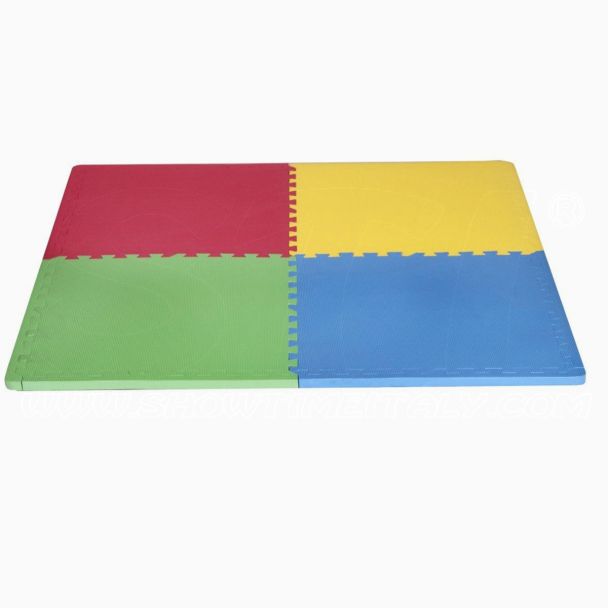 Tappeto Puzzle Eva colori assortiti tappetino gioco palestra casa set 60x60 4pcs TOP sp.1cm