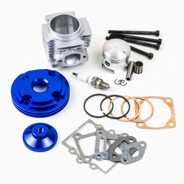 Kit Cilindro 50cc Testa CNC Scomposta per Minimoto Racing Completo BLU spinotto 12mm STI
