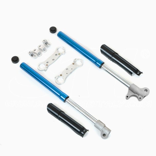 Set Completo Delantero Horquillas Amortiguadas Hidráulicas Minicross Minimotard STI