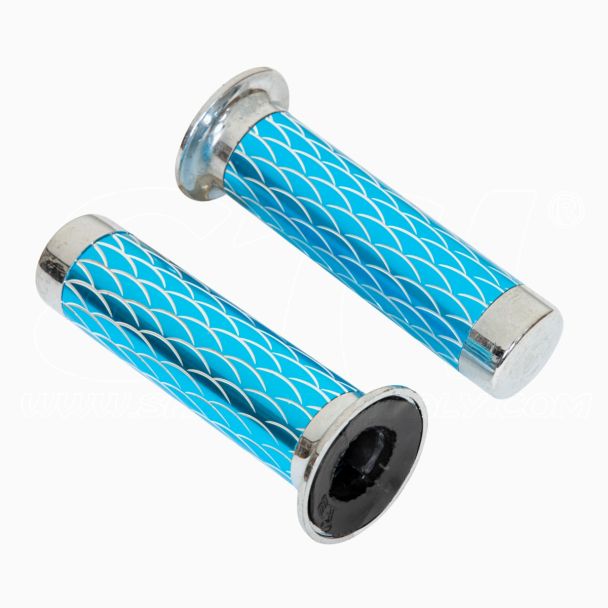 Manopole in plastica cromate e colorate per minimoto e bicicletta vari colori