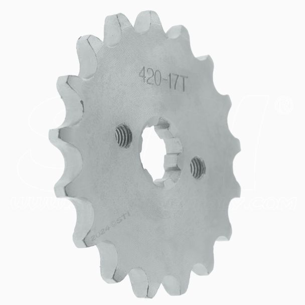 STI Pignone Anteriore per catena 420 Ø20mm 17 denti per 50cc 70cc 90cc 110cc 125cc 140cc 150cc 160cc Dirt Pit Bike Mini Bike ATV Quad