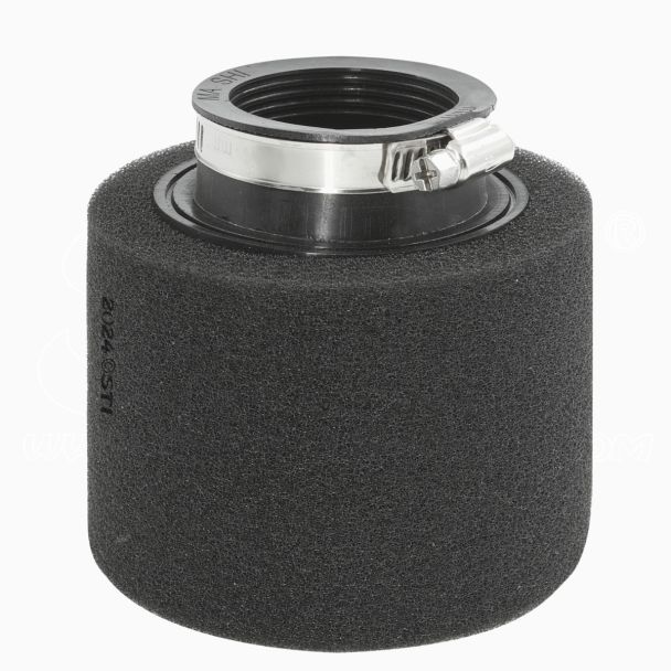 STI Filtro aria in spugna con attacco Ø38mm Dritto colore Nero