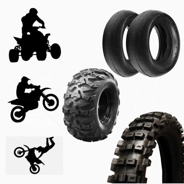 Gomme per Moto Minimoto Quad Pitbike Overboard inclusa di camera d'aria Varie gomma