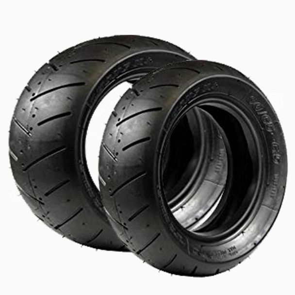 Treno di Gomme Scolpite 6,5” 90x6,5+110x6,5 Ant+Post per minimoto