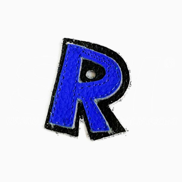 
Lettere Numeri e caratteri in Pelle mini h.35mm per tuta da cucire o incollare a tute moto	Blu