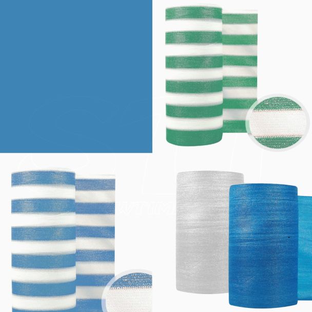 Rete Barrè Telo bianco azzurro verde e a strisce frangisole ombra frangivista 50mt recinzione top