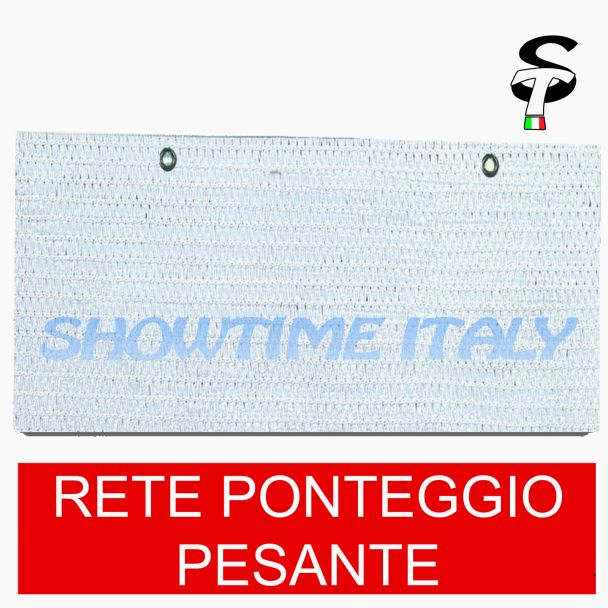 RETE PROTEZIONE PONTEGGI PESANTE OCCHIELLATA 1,8x15 MT GR.75 MQ COLORE BIANCO