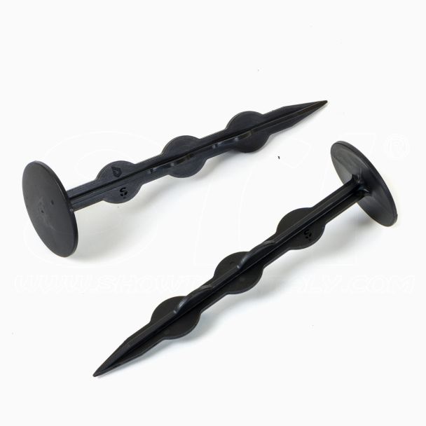 Chiodo Ferma Telo o Rete 15cm in plastica conf. 100 pz Nero