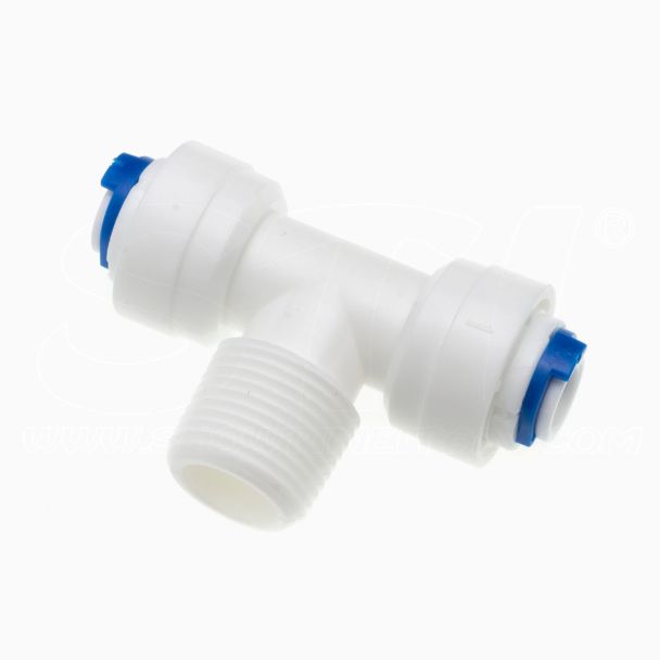 Connettore a T Fast 1/4” F – Filetto 3/8” M - Fast 1/4” F