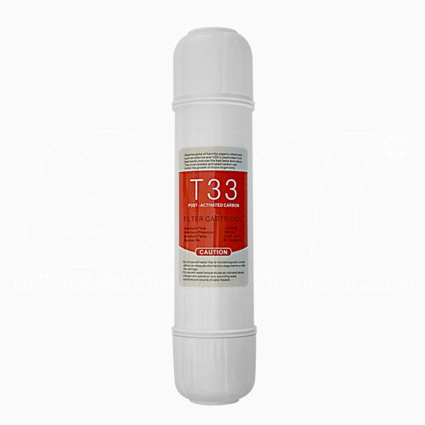 Cartuccia Post Filtro in Carboni attivi anti odori-sapori T33 attacco fast 1/4”