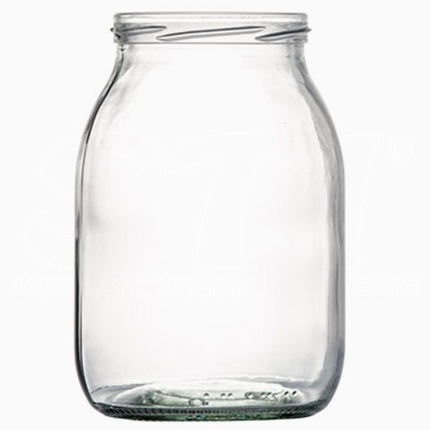 Vaso Tondo 1062ml in Vetro diam.82 per conserve e marmellate 6 pz
