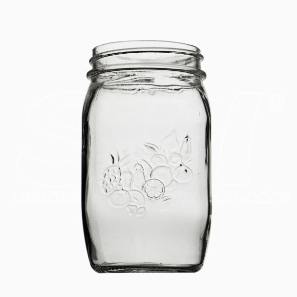 Vaso Fiocco/Elvira 1000ml Sottovuoto diam.86 a Vite versione “VEDI e SENTI” 6 pz