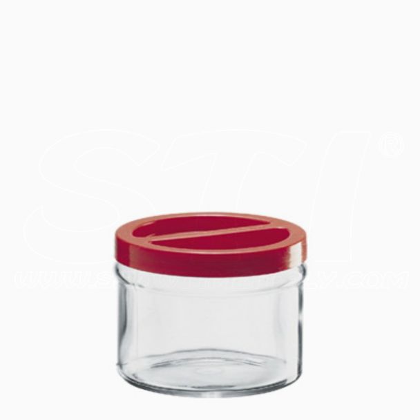 Vaso Ortes Borgonovo in Vetro Tappo a Vite 1 Lt conservazione alimenti sottolio