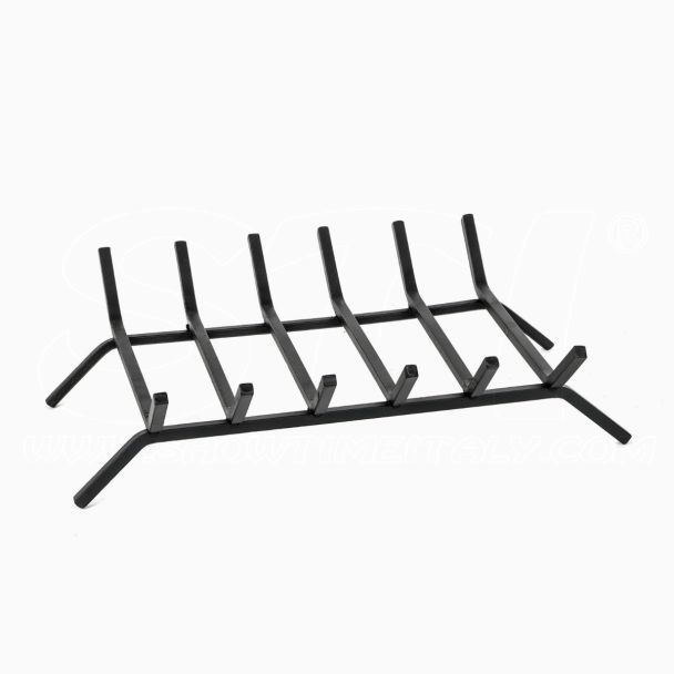 Grille de Cheminée Porte-Bûches en fer forgé taille 50x36x15 STI
