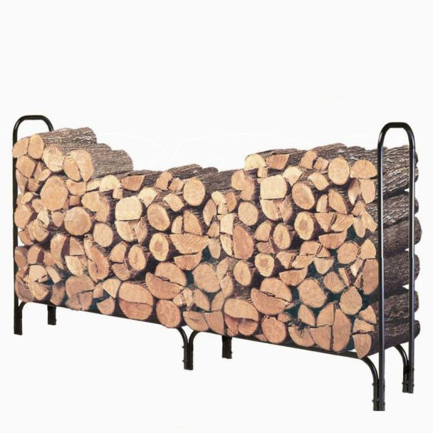 Portalegna in ferro rinforzato scaffale Legna Camino 238x35x126 Classic tg. XL 
