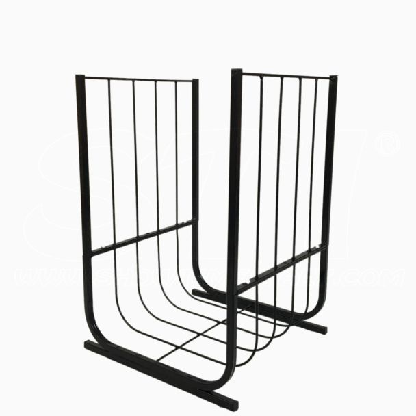 Portalegna in ferro rinforzato scaffale legna Camino 40x40x60 Deluxe tg. M   