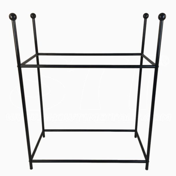 Portalegna in ferro rinforzato scaffale 2 ripiani legna Camino 80x40x100 Elegant 