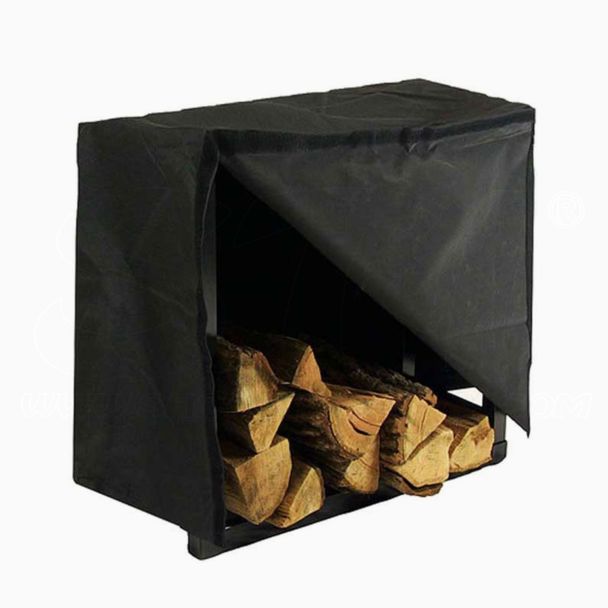 Copri Portalegna Nylon PVC telo copertura legna 70x40x90 Deluxe tg. L Nero 