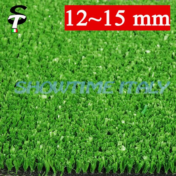  Prato sintetico 15mm calpestabile finta erba tappeto doppio giardino esterno STI 1x10mt