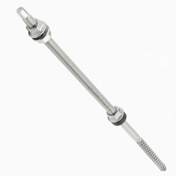 Vite a doppia filettatura Tirafondo M12x400 Inox A2 ancoraggio tetti legno coppi