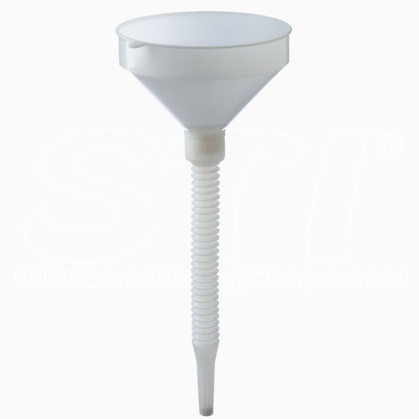 Imbuto in Plastica con curva flessibile 15 cm Made in italy