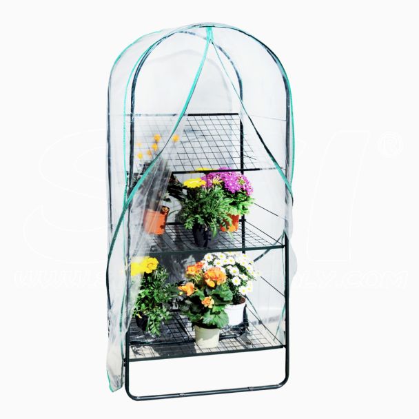 Serra 70x45x170cm Casetta da giardino per coltivazione piante domestica metallo e PVC