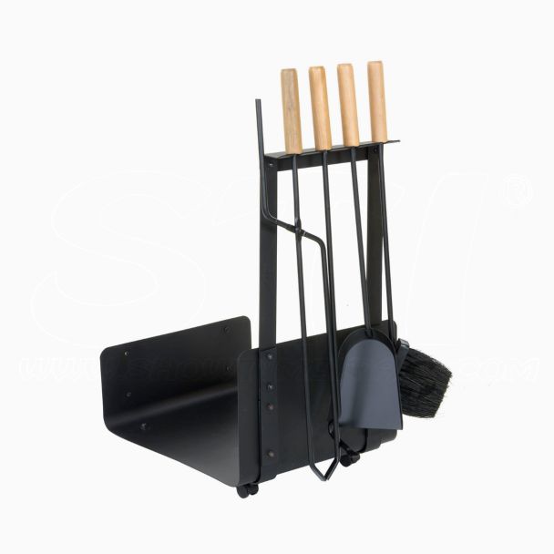 Criado con Portalegna chimenea Accesorios de chimenea de madera 4pz H63