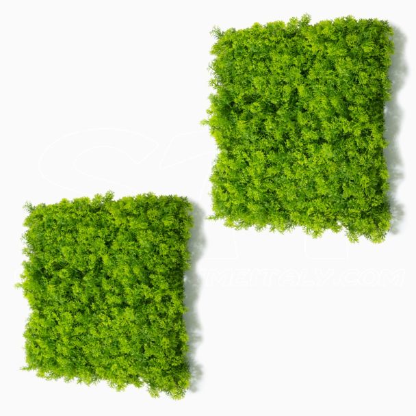 Siepe Pannello di Felce Crespa artificiale 3D Arte Vegetale 100x50cm STI