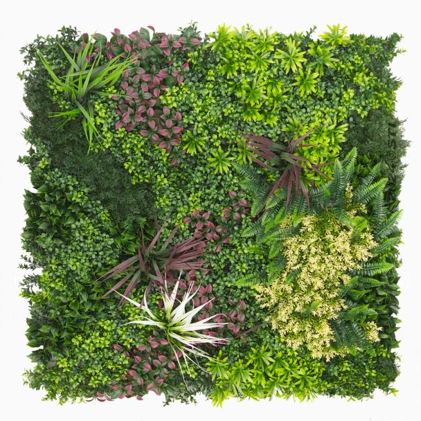 Siepe artificiale sempreverde Tropical pannello modulare 100x100cm STI