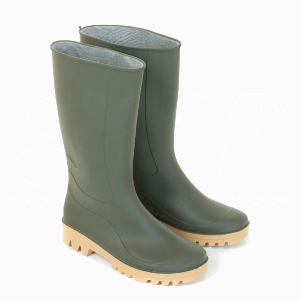 Stivale in pvc alto Verde tipo Comfort lavoro pioggia giardino n. 45