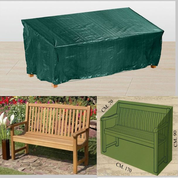 Telo Copripanchina 3 Sedute Colore Verde NR04 170x70cm Altezza 90cm Resistente