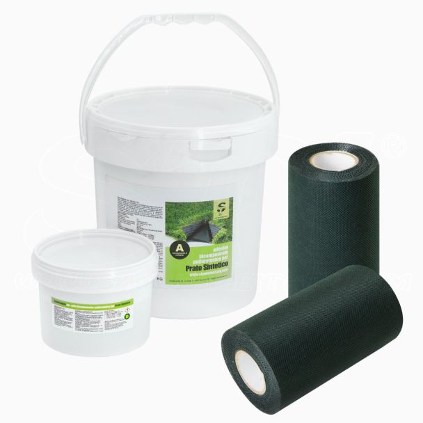 Banda di Giunzione + Colla Bicomponente per Prato Sintetico Banda 2x 20cmx10mt + 5kg colla STI