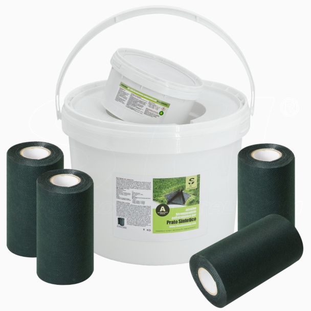 Banda di Giunzione + Colla Bicomponente per Prato Sintetico Banda 4x 20cmx10mt + 10kg colla STI