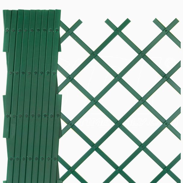 Traliccio in Plastica Verde grigliato estensibile 400x160 cm per piante e fiori