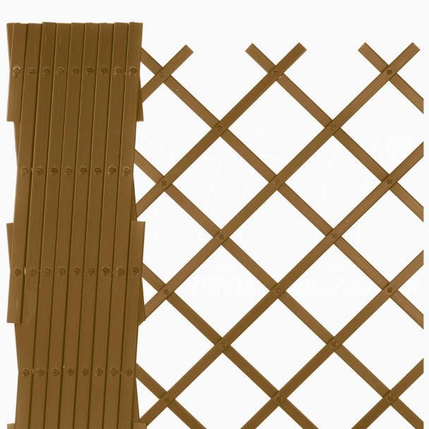 Traliccio in Plastica Marrone grigliato estensibile 100x100 cm per piante e fiori