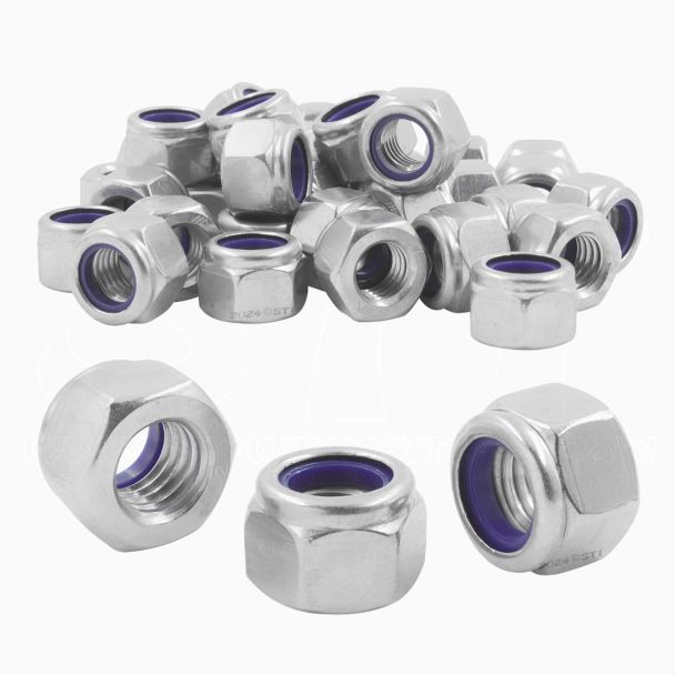 Dado Autobloccante acciaio inox A2 M6 scatola 50 pezzi