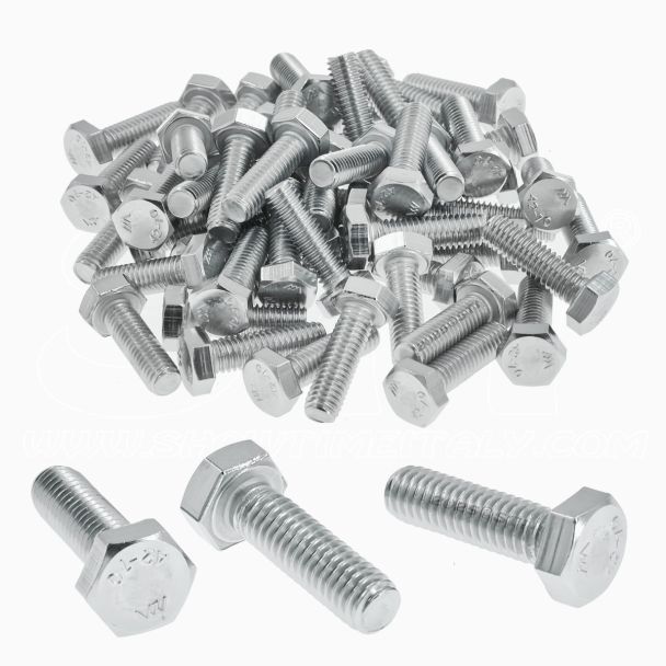 Vite a Testa Esagonale DIN 933 Acciaio Inox A2 M6x20 50 pezzi